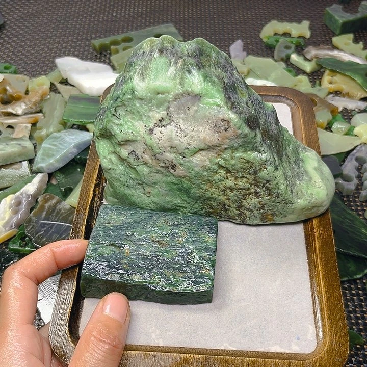未镶嵌和田玉珠宝半成品明*