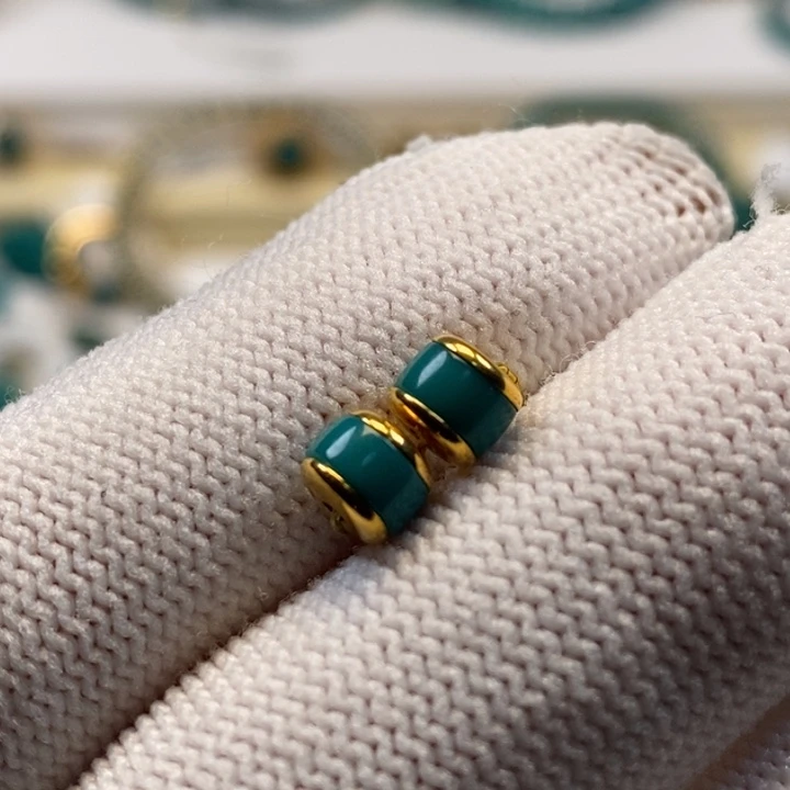 绿松石珠宝奇石18K金镶嵌AA36AA34