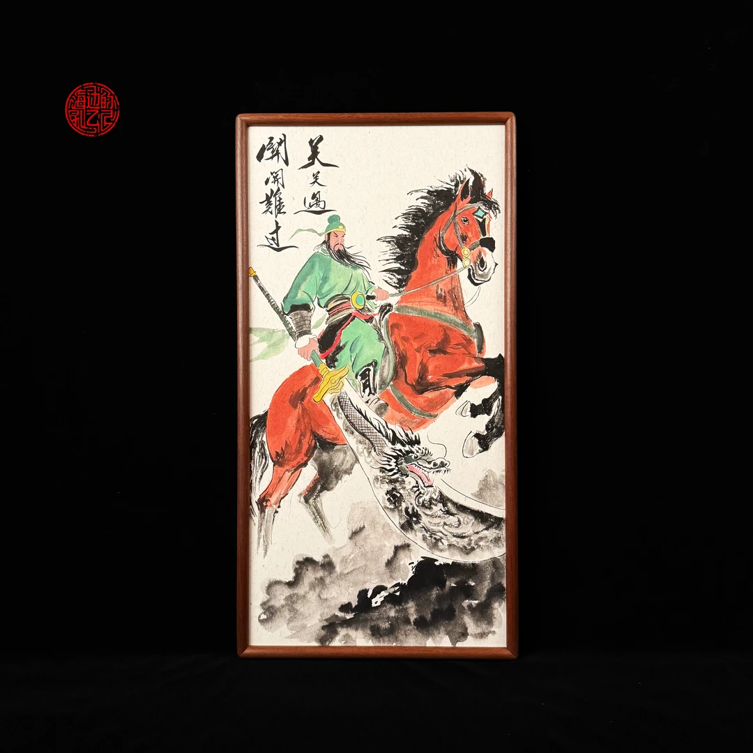 《关关难过关关过》实木手写手绘书法摆件35*70cm