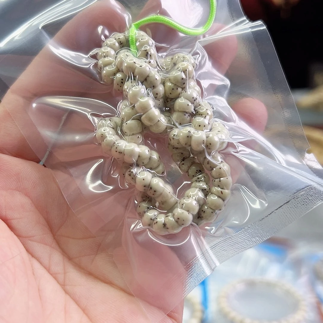 星月菩提手串6mm瓷白大肠