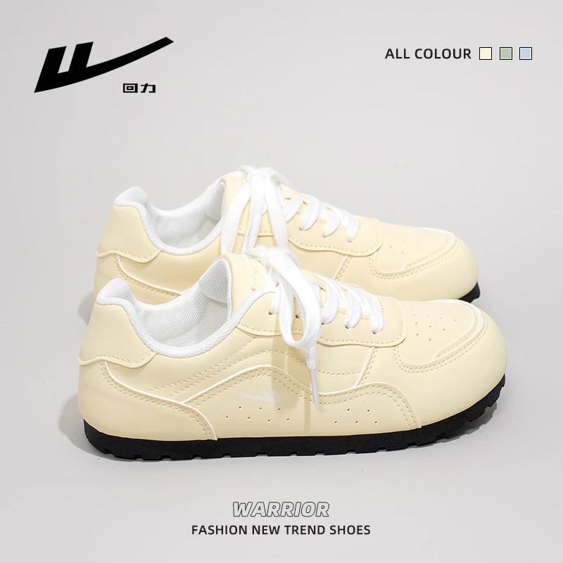 回力2025春季新款透气板鞋增高时尚休闲学生软底低帮复古平底鞋