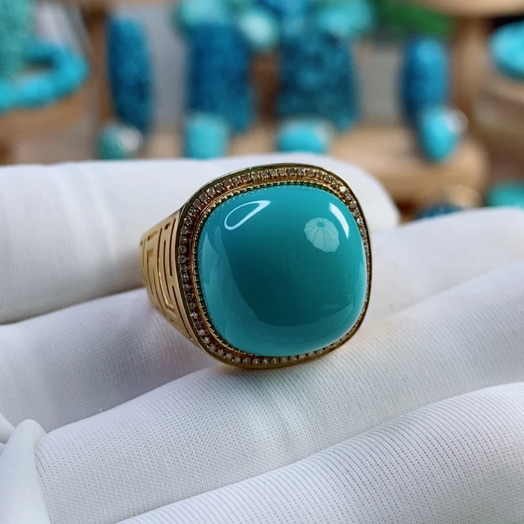 绿松石18K金镶嵌其他