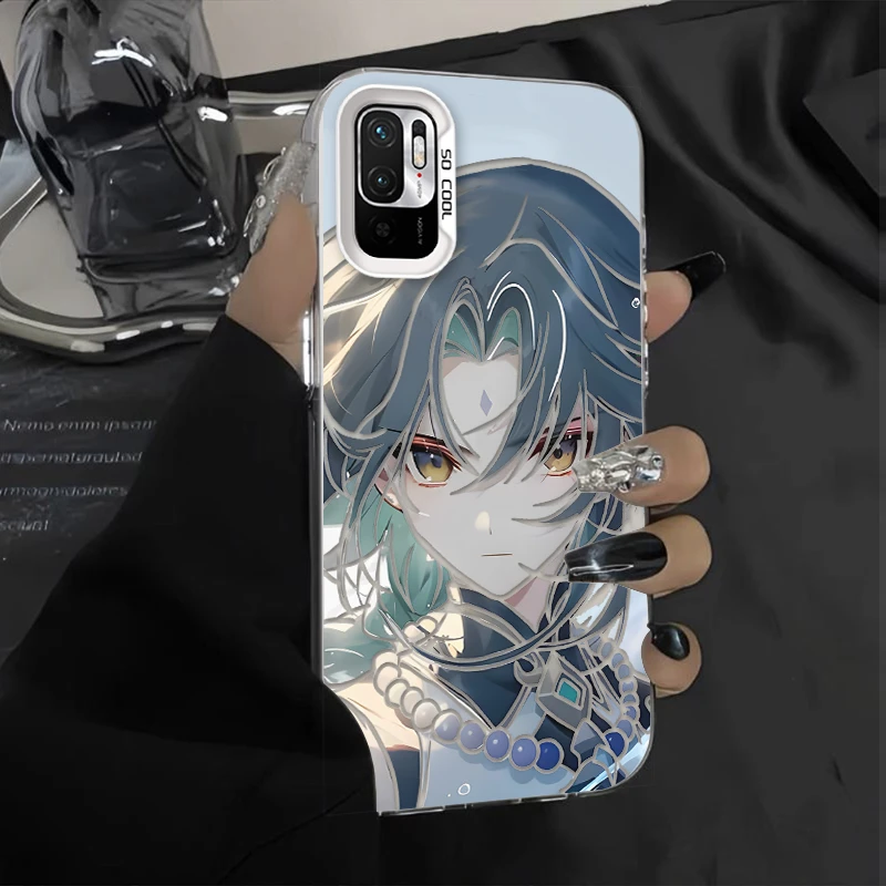 原神魈适用于红米note10手机壳新款卡通note10 pro彩银壳网红款