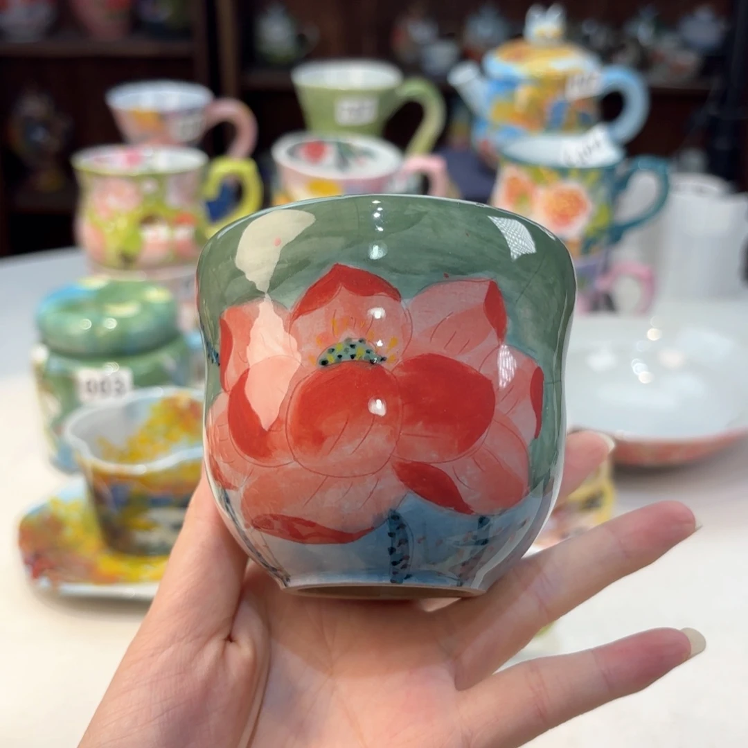 景德镇手绘高温釉下彩陶瓷茶具