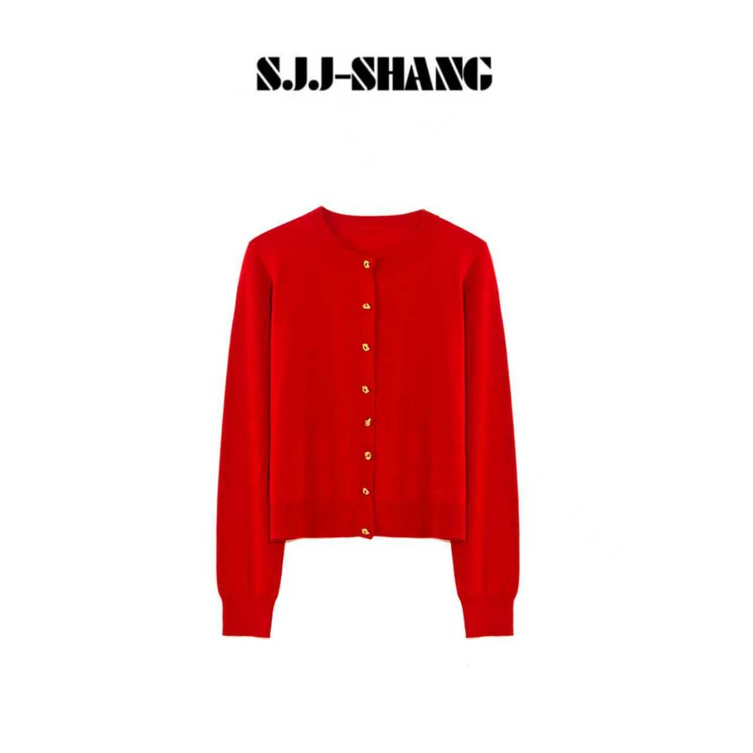 SJJ-SHANG【赤金】25早秋新品重磅羊毛时尚休闲百搭毛衫q135064p