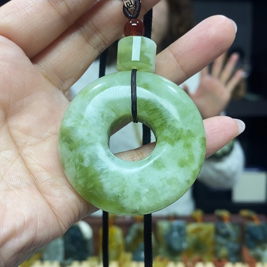 未镶嵌岫玉挂件吊坠手把