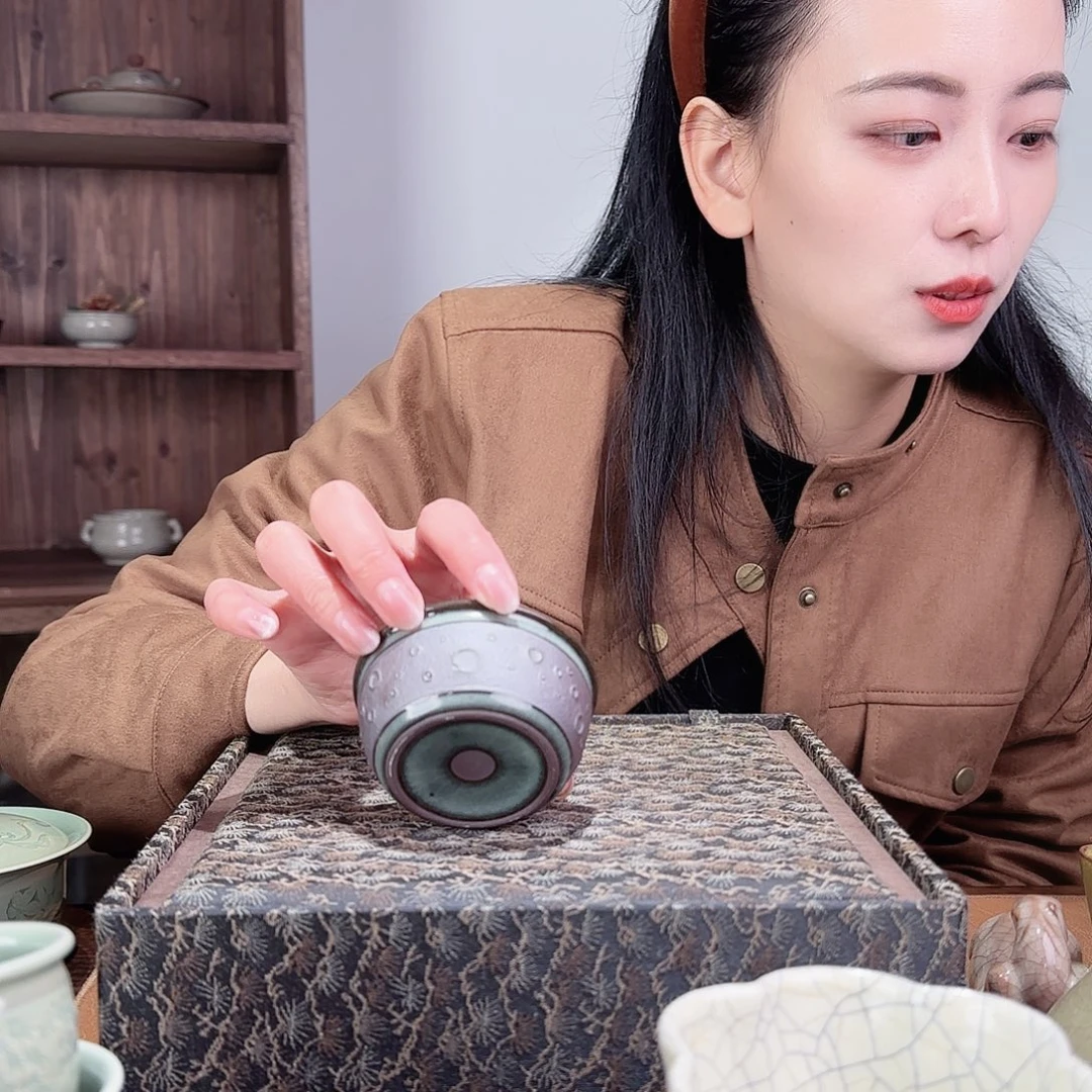 瓷摆件月球杯铁胎111