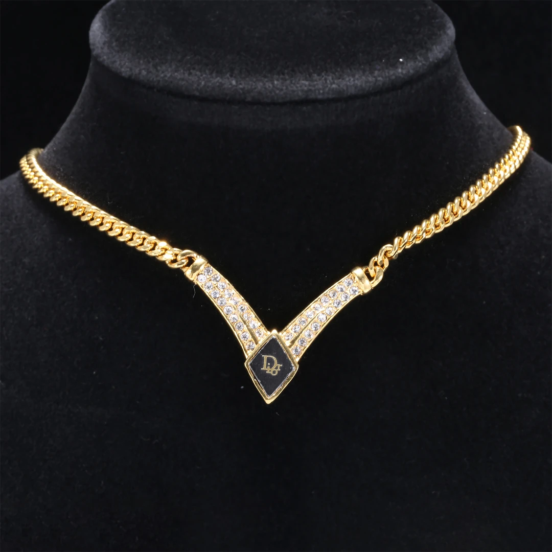 95新 DIOR/迪奥 中古 V形 项链 合金P214661424