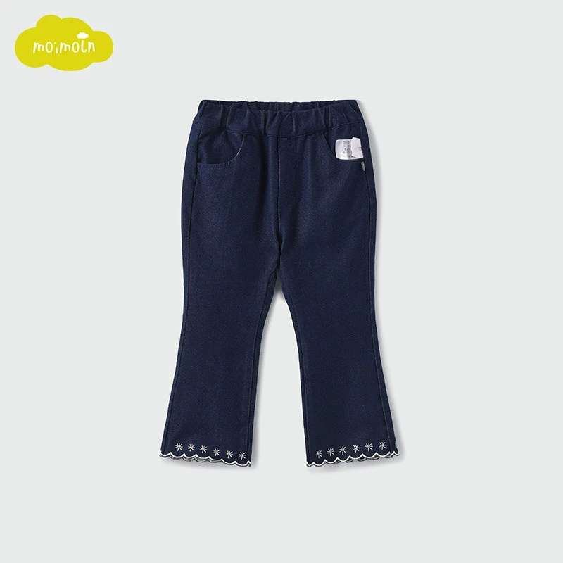 moimoln小云朵童装2025年春季女童裤子女宝宝喇叭裤休闲长裤
