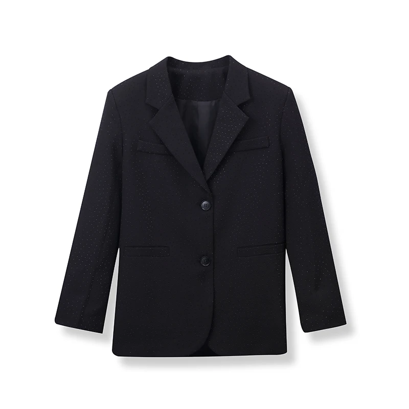 【婷哥专属】 F6536 春季气质休闲满天星重工阔版西装设计感外套