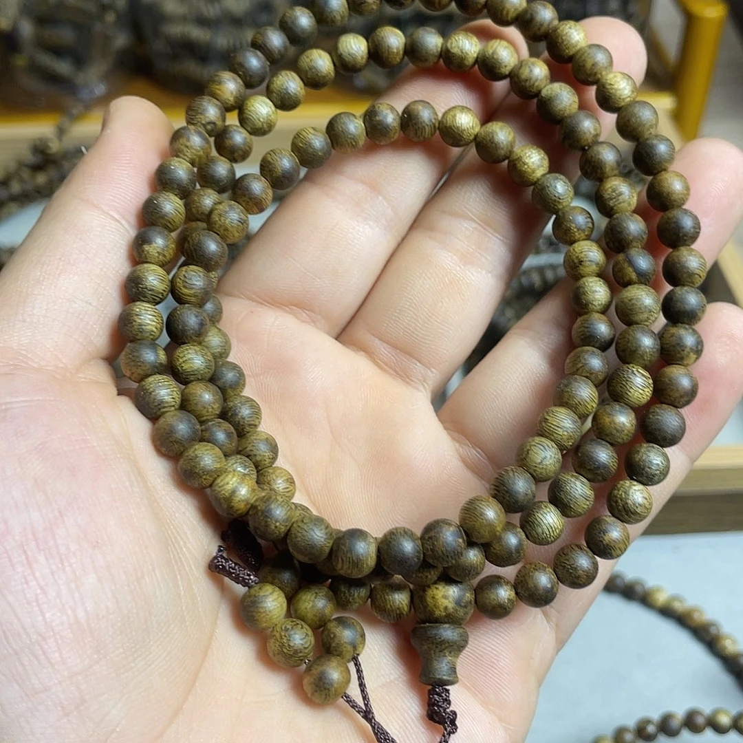 沉香沉香碎屑奇楠沉香多圈6毫米念珠12克