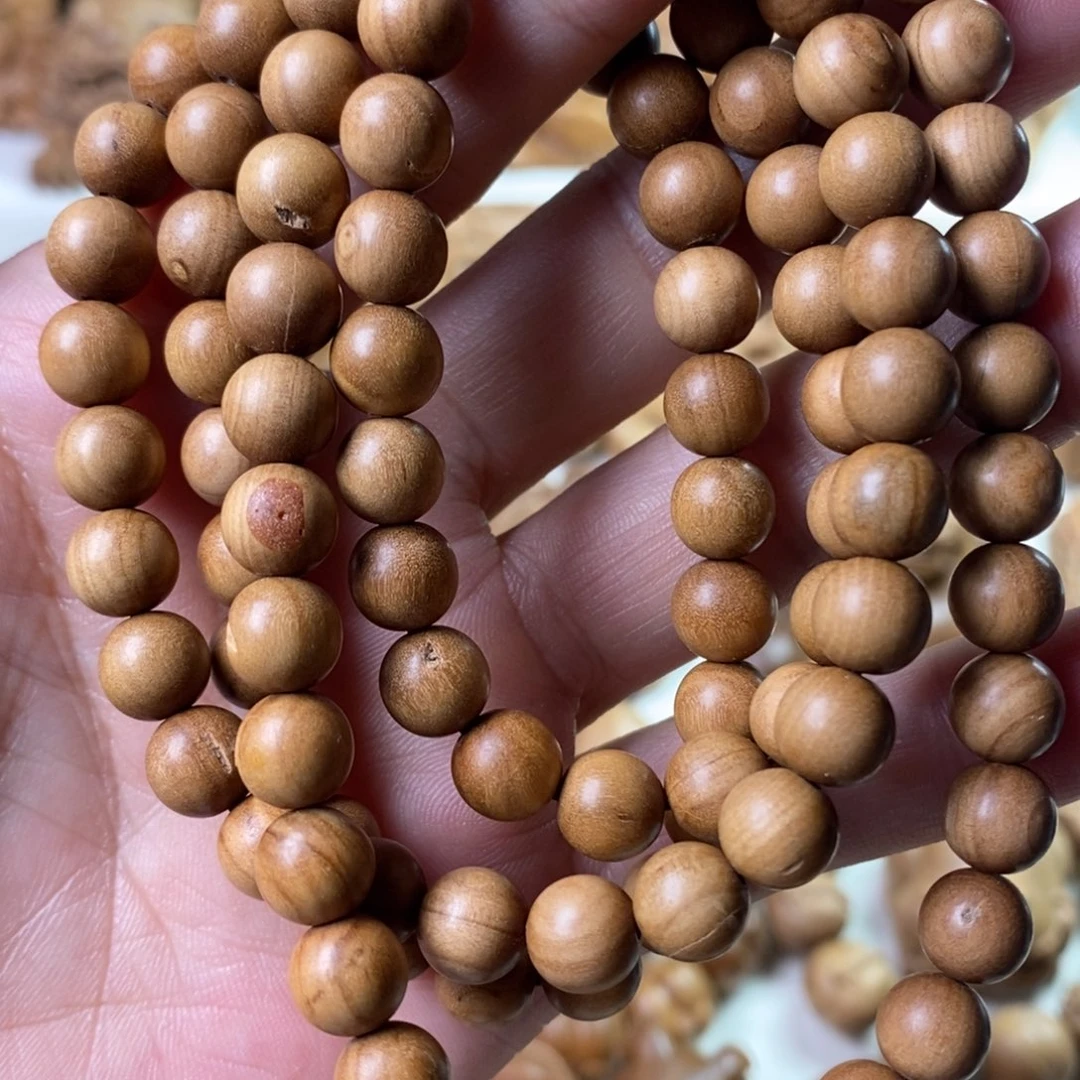 檀香木手串/手链瑕疵珠0.8×108