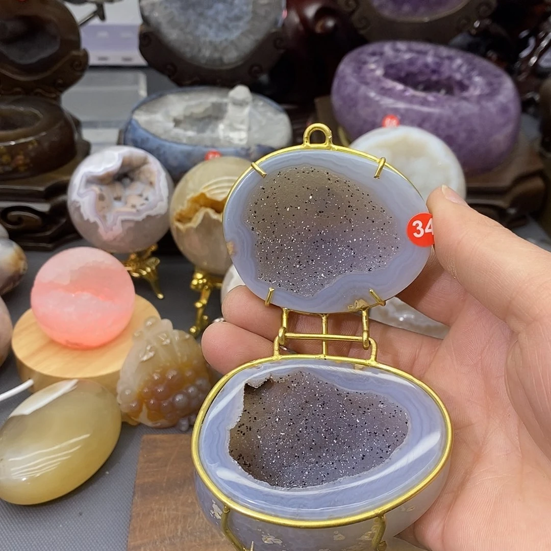 摆件未镶嵌紫晶聚宝盆