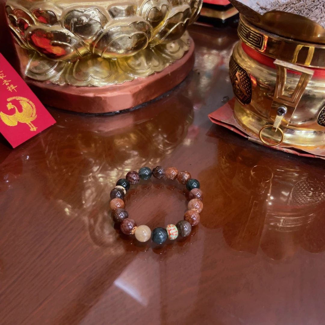 铜合金吊坠 蓝宫调 老料彩发手链  八年奉孤品 M357