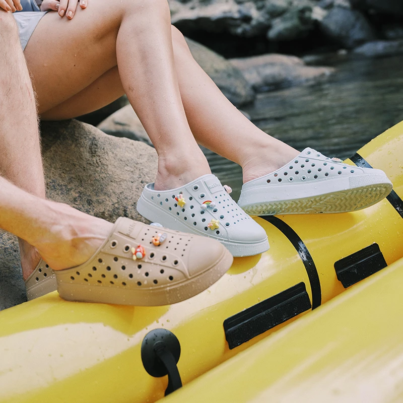 【厚底拖鞋Clog】夏季休闲凉鞋男士外穿休闲情侣鞋包头女士鞋