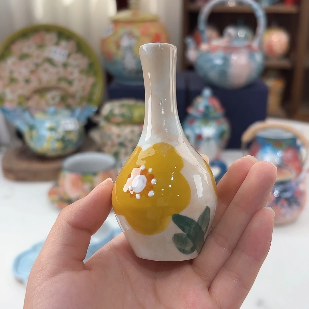 景德镇手绘高温釉下彩陶瓷茶具