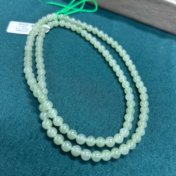 和田玉青海料宝石光108链