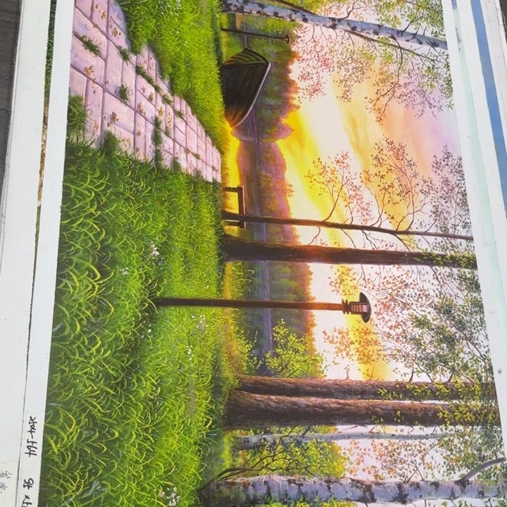 油画花花我还没有回来我