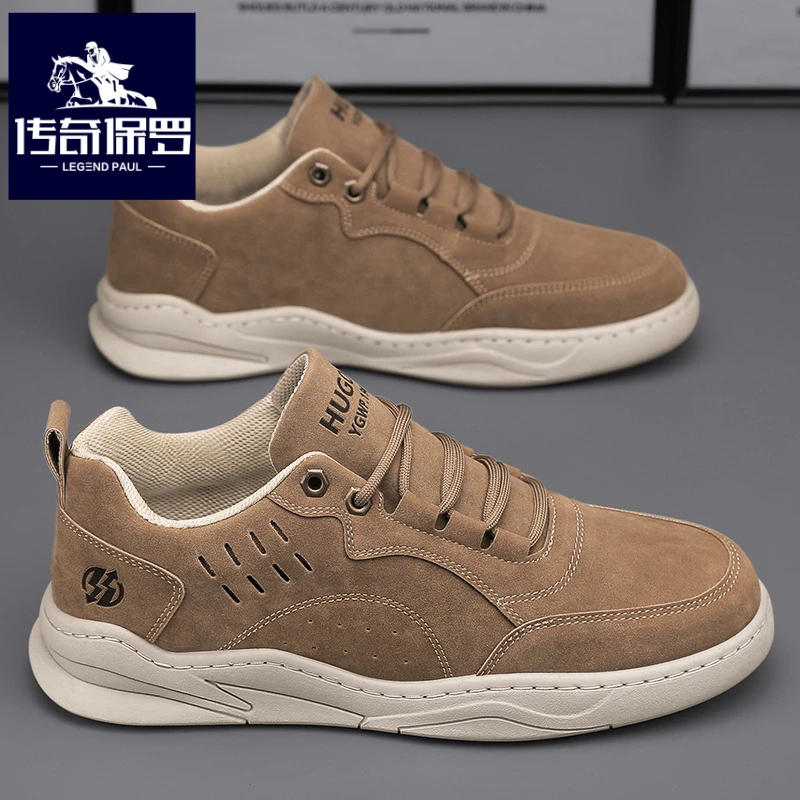 传奇保罗正版男鞋冬季防滑工地不累脚干活鞋男士上班工作劳保板鞋