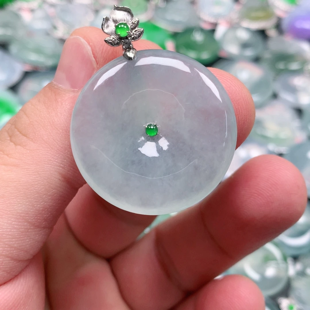 颈饰未镶嵌翡翠天然缅甸翡翠A货