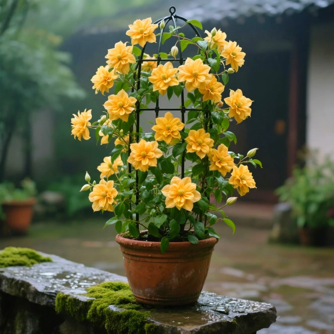 铁线莲根茎FH铁线莲苗花卉盆栽绿植巴黎风情爬藤薄荷铁线莲浓香型