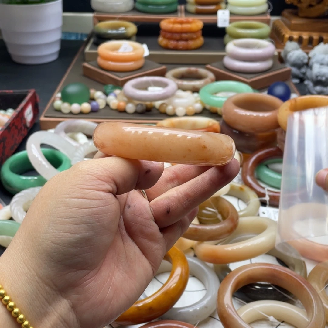 夢***影石英岩玉未镶嵌手镯