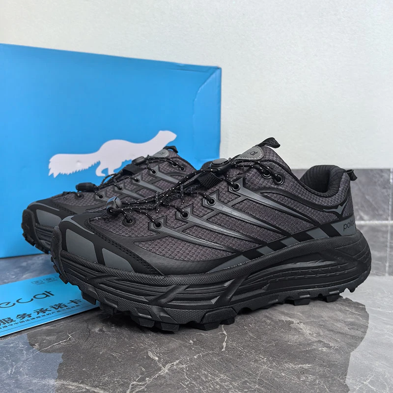 外贸越野跑鞋透气防滑耐磨厚底户外徒步登山鞋全地形机能运动鞋男