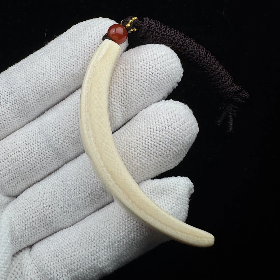 B1733天然猛犸牙 牙尖62.6mm支持鉴定 假一罚四