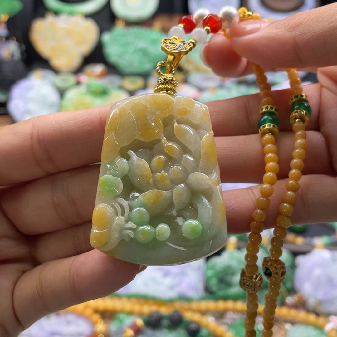 翡翠未镶嵌颈饰代编织