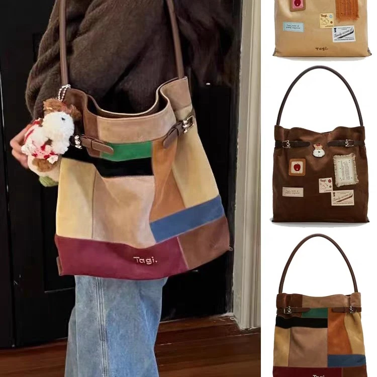 TG新款托特包大容量时尚百搭上课通勤单肩包笔记本电脑包手提包