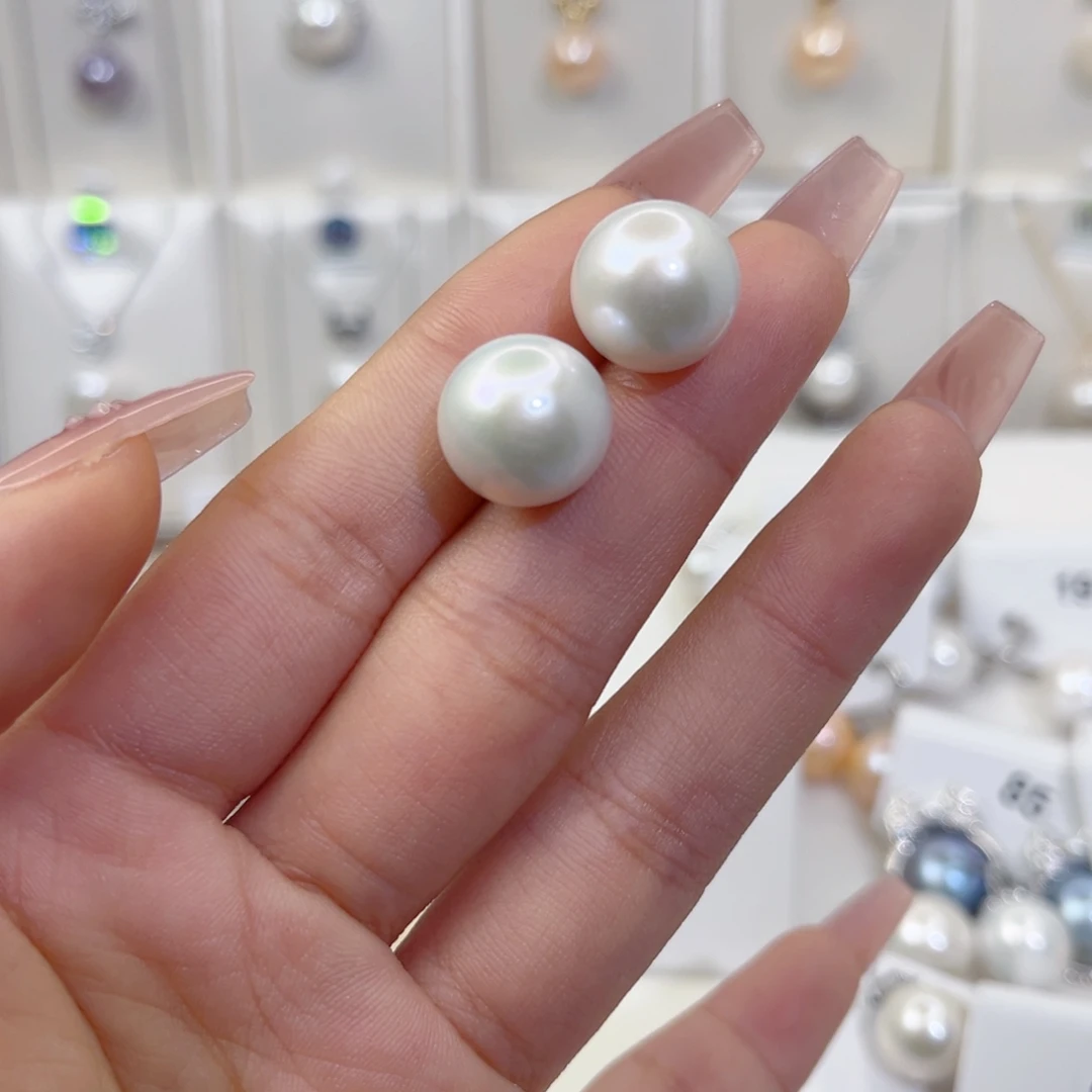 冰****耳饰淡水珍珠银S925镶嵌