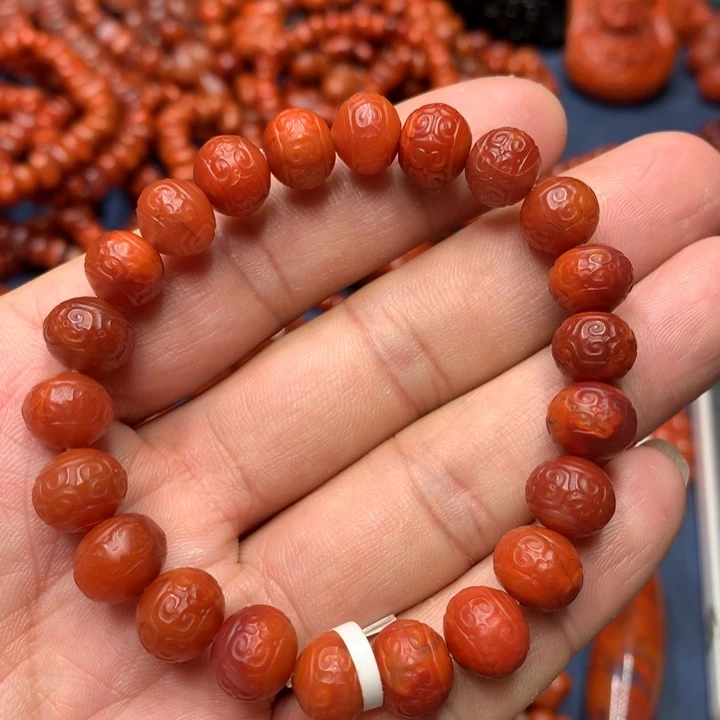 未镶嵌手串南红玛瑙10m m