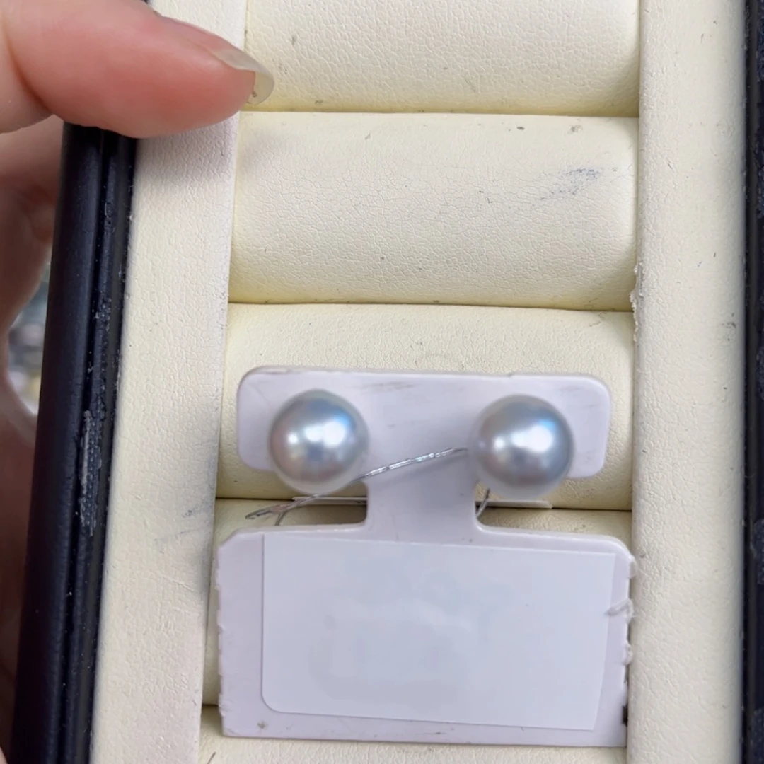 【闪购商品】海水珍珠耳饰未镶嵌澳白素钉