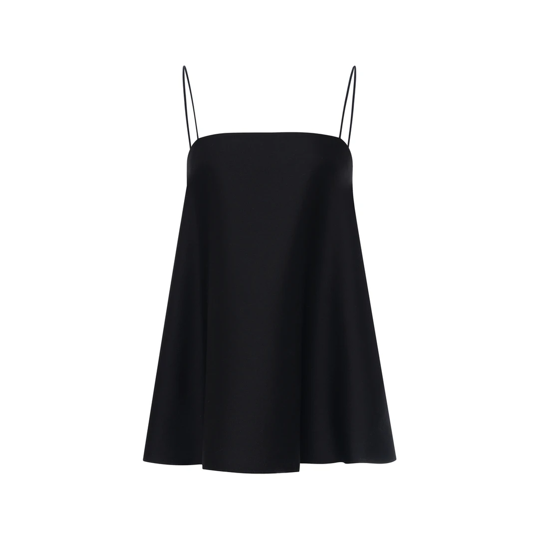 LYNEE 丝毛宽松极简黑色百搭吊带上衣女夏季新款 LGB2FSW097