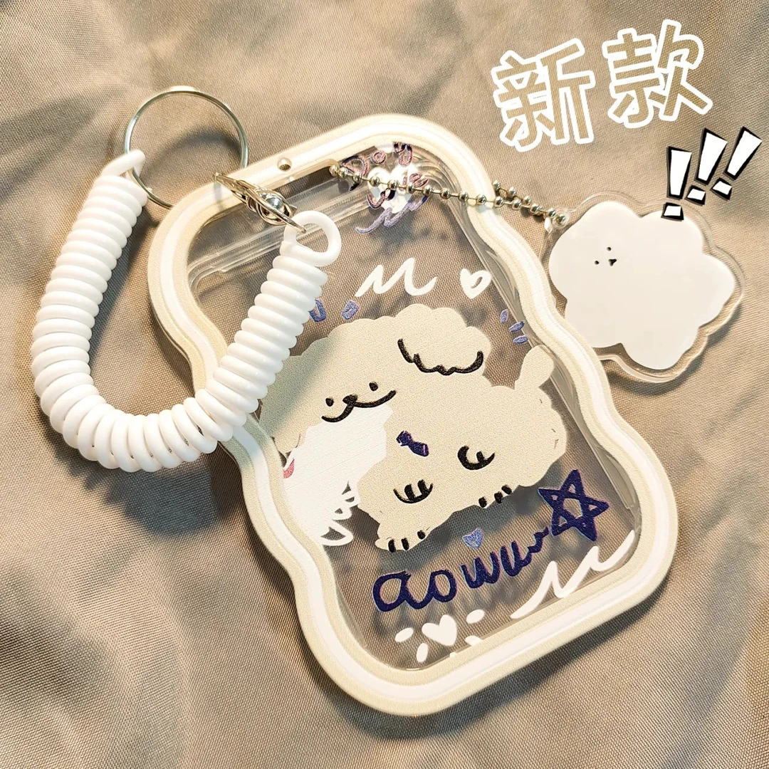 公交卡套校园卡卡通工作证饭卡卡套ins透明证件卡套可爱便携挂绳