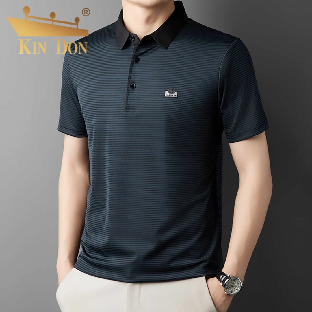 金盾2025短袖时尚休闲夏季翻领POLO衫上衣夏季男士百搭舒适T恤衫