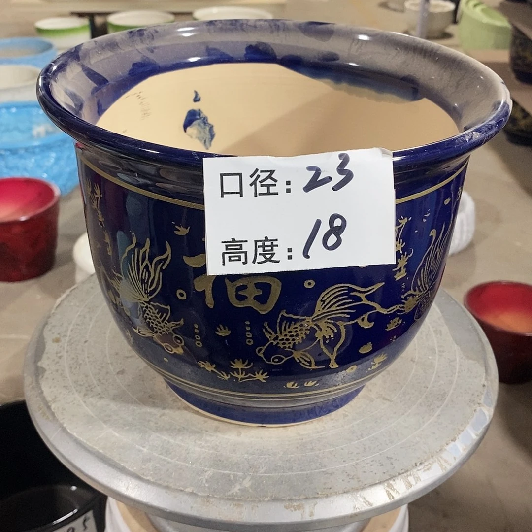 【闪购商品】陶瓷微瑕花盆-兰金23×18-1个