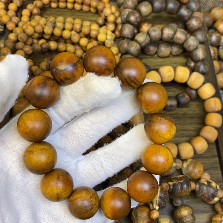 贡木手串/手链1.8黄年糕水波