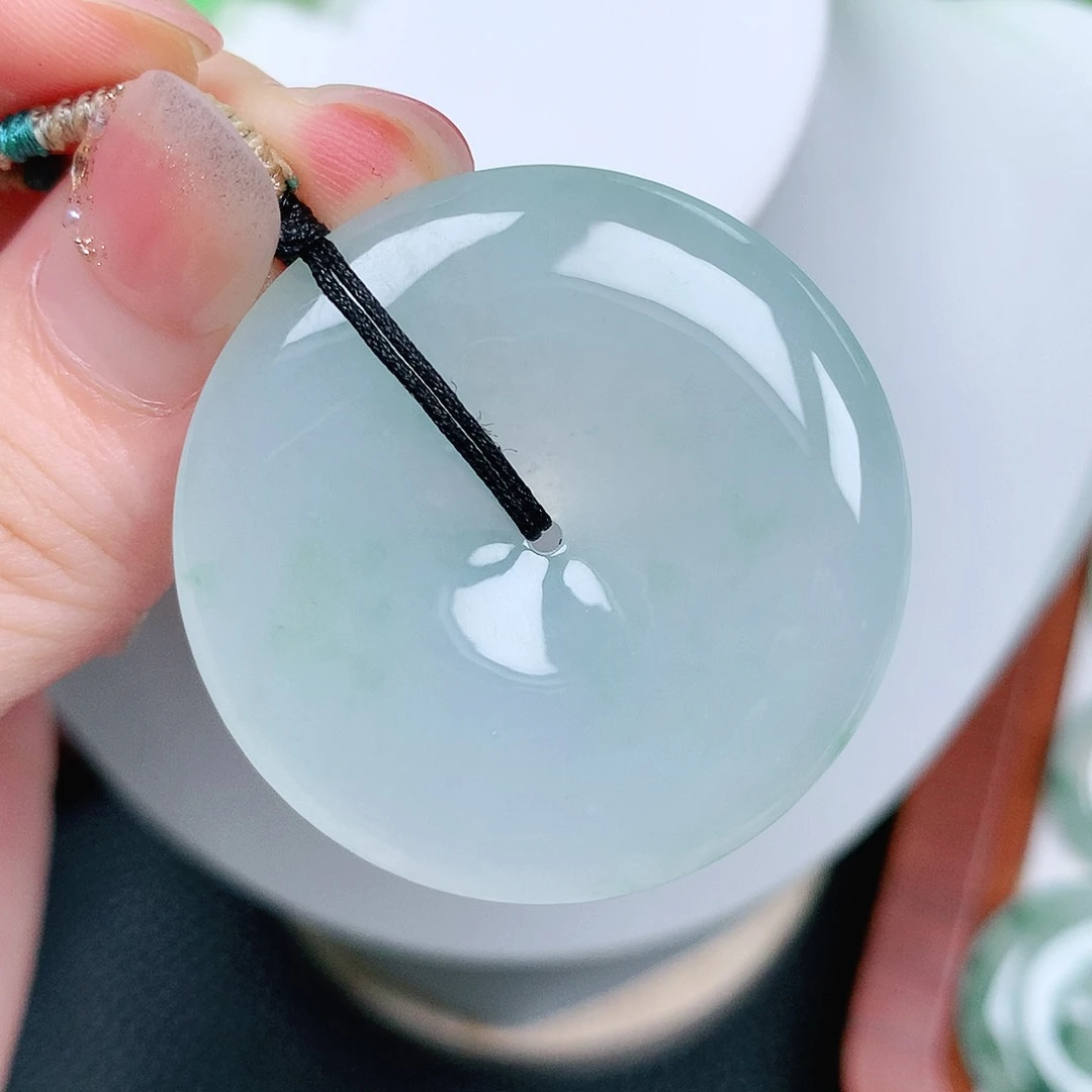 翡翠未镶嵌颈饰平安37.8-6