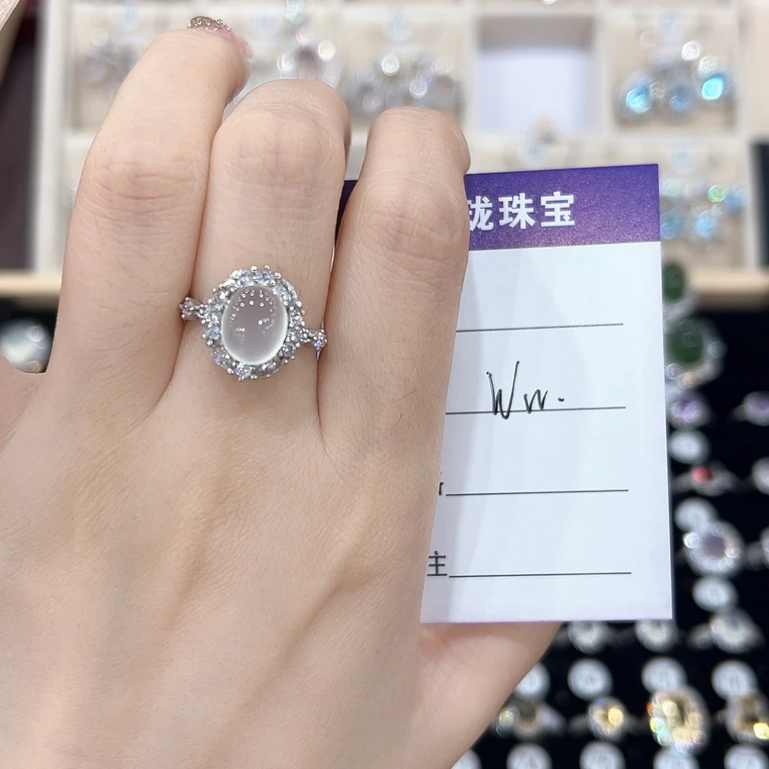 @***w黄晶戒指银S925镶嵌戒指