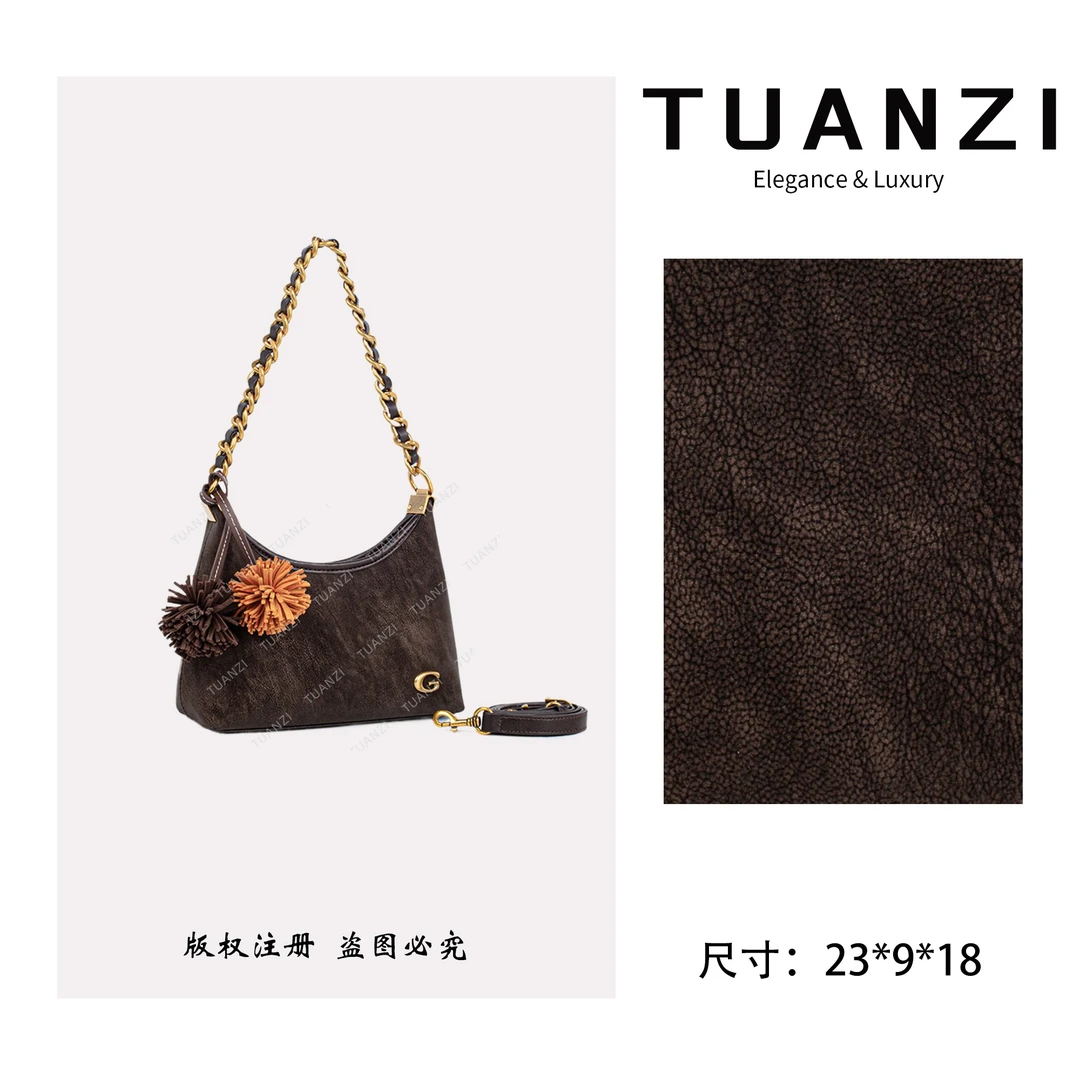 TUANZI『高端玩家』秋冬新款23cm小众设计女包 QYX-7021-提拉米苏
