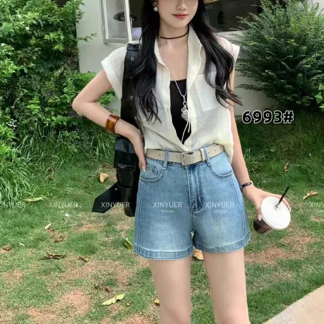 夏天新款时尚牛仔短裤6993