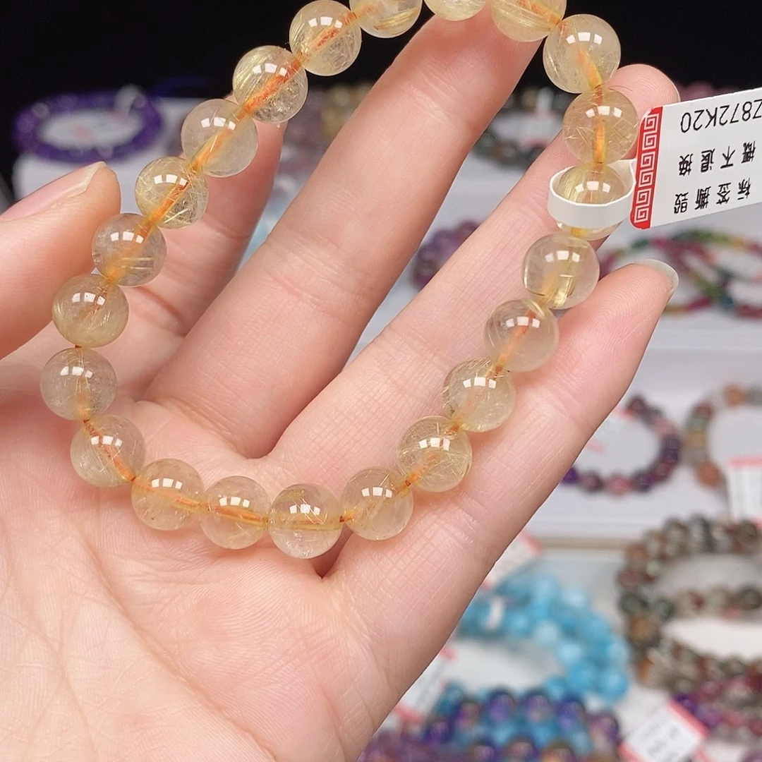 未镶嵌手链水晶8.8mm金发晶