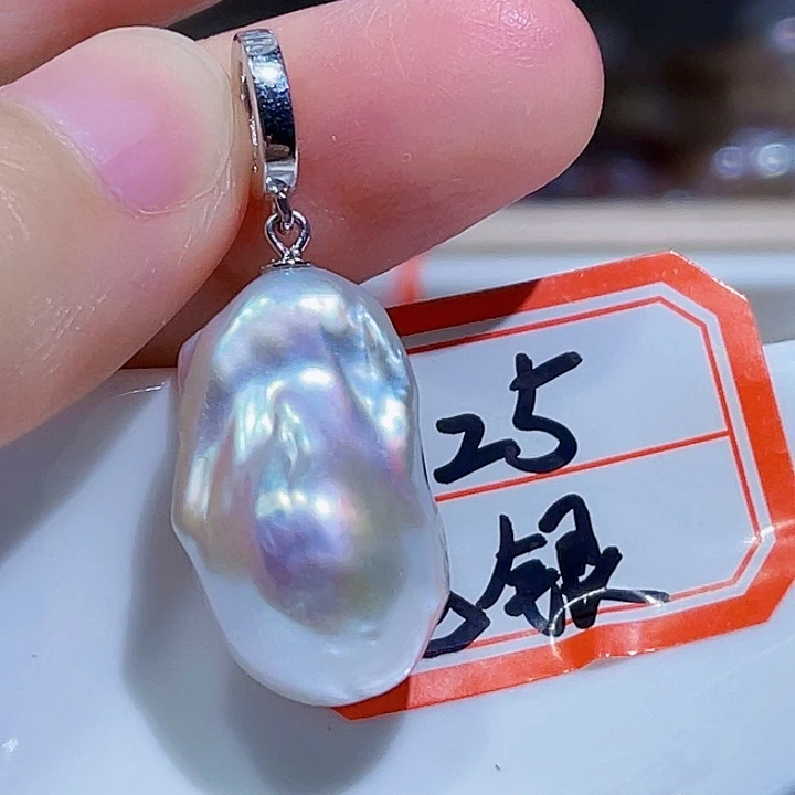 淡水珍珠银S925镶嵌颈饰