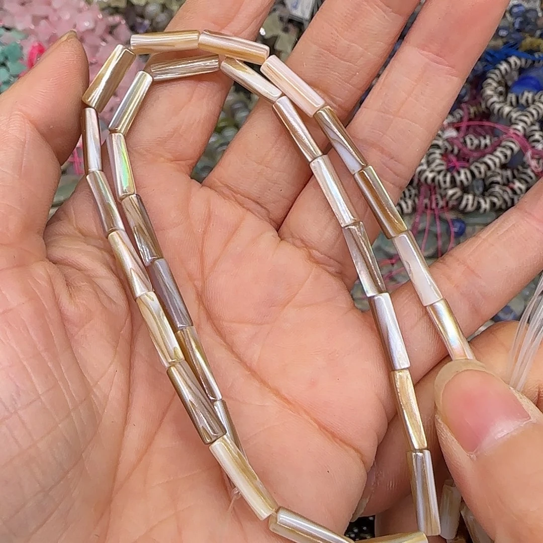 玛瑙/玉髓合金珠宝半成品3-12mm管珠一条