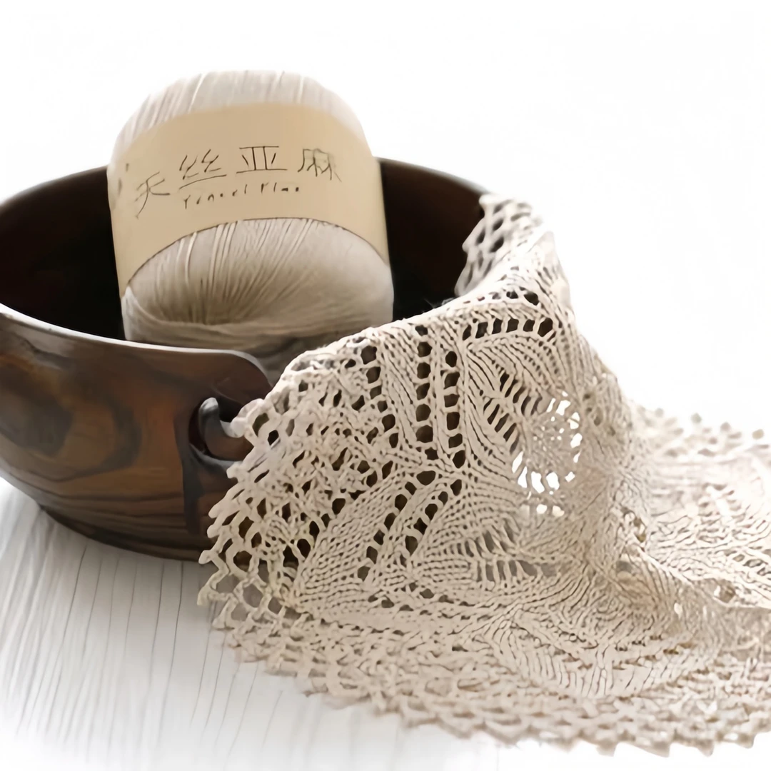钩织亚麻线蕾丝柔软亲肤夏季手工编织棉线针织材料细线垂感贴身