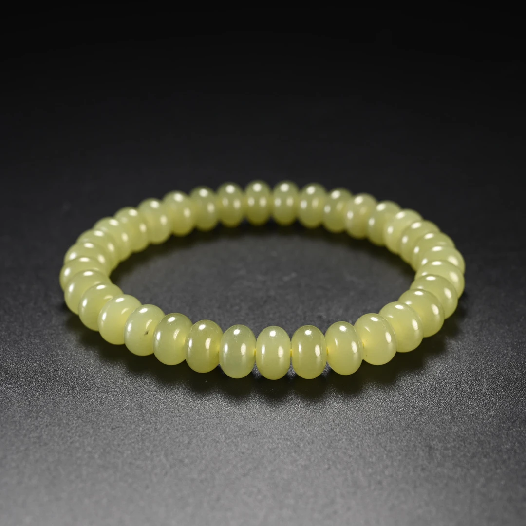 LOT8816 和田玉黄玉手串/保利