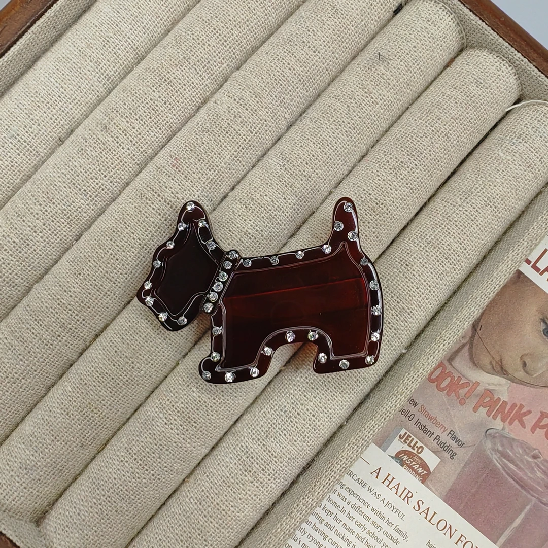 卓菲【原创设计可爱点钻小狗边夹】9803