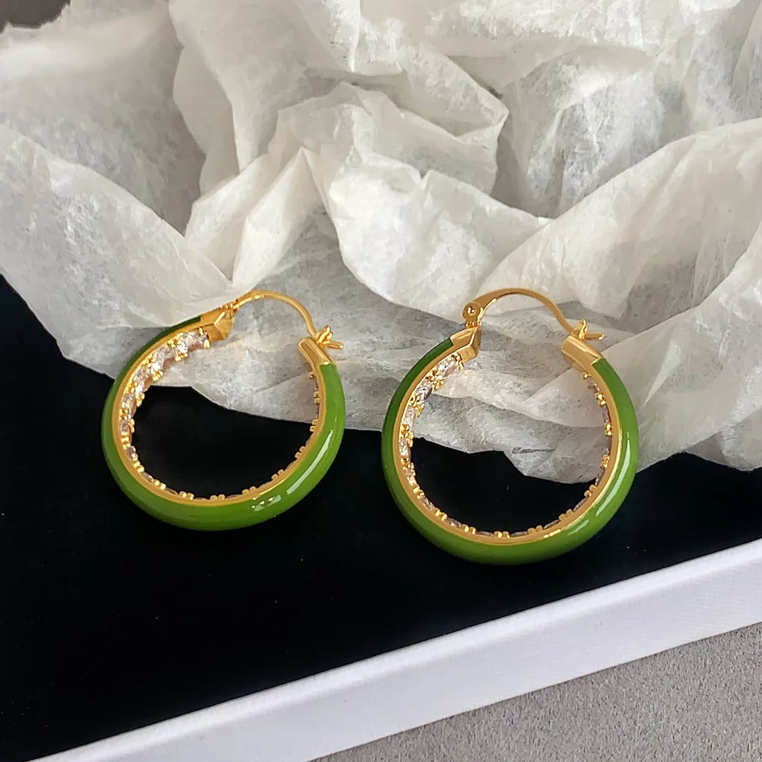 米梵缇 铜合金耳饰 欧美复古宫廷风圆圈几何耳环女