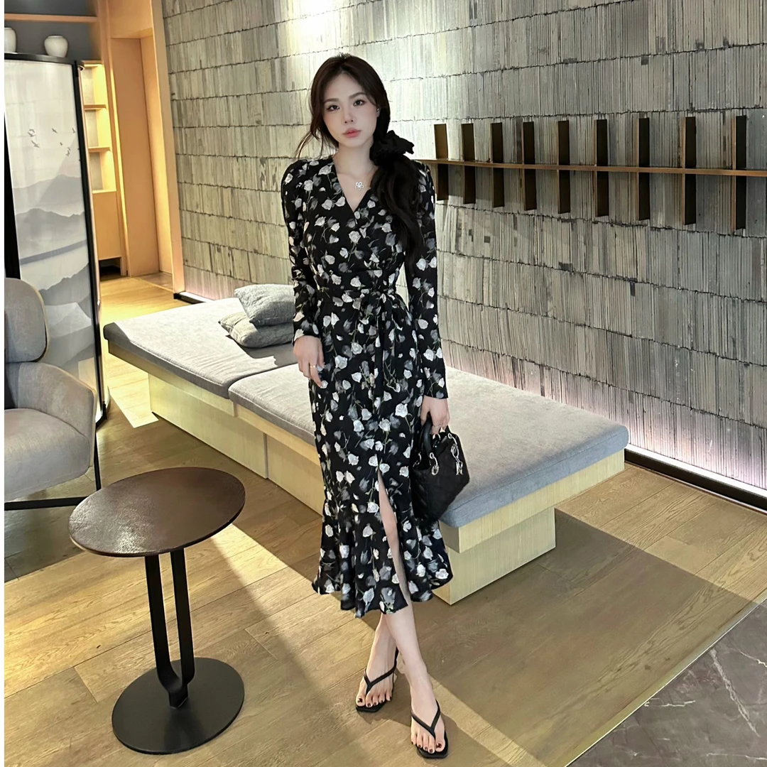 【田姜女装】气质花朵连衣裙